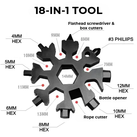 Snowflake™ 18-in-1 Multi-Tool